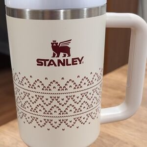 40oz Stanley Cream and Rose Gold Patterned Mug